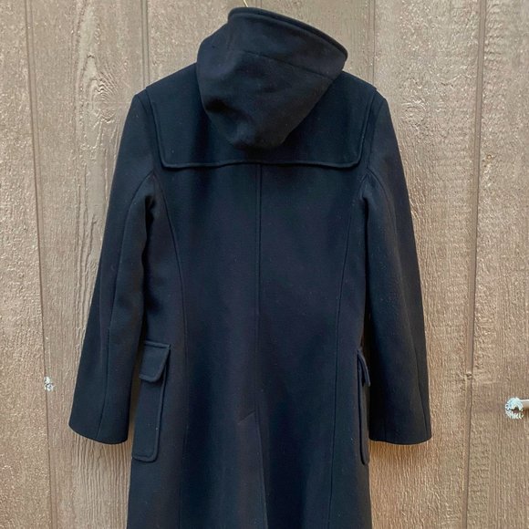 Made in Romania of Benetton Wool Blend Hooded Coat - Picture 4 of 9